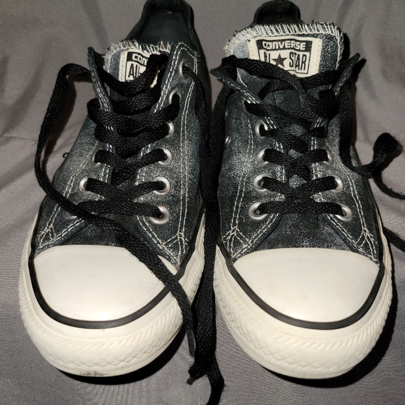 Converse | Ox Low Top Shoes in Washed Black - Picture 3 of 7